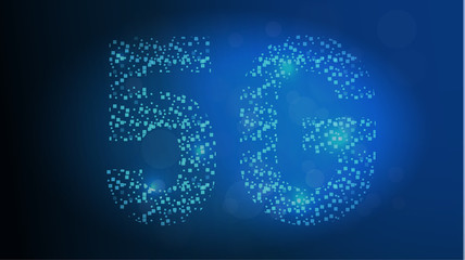 5G Network Wireless Systems and Internet All Device Communication Network Concept. Artificial Intelligence and Machine Learning Concept.