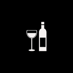 Bottle Glass vector icon. flat Bottle Glass design. Bottle Glass illustration for graphic