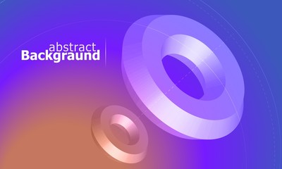 Colorful Background with Simple Geometric Shape. Holographic Colour Gradient. Trendy Abstract Background. Vector Illustration.