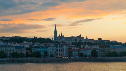 Budapest, Hungary. Danube River at sunset