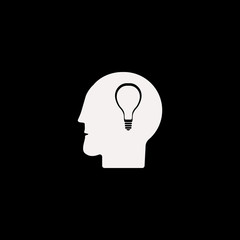 bulb head vector icon. flat bulb head design. bulb head illustration for graphic