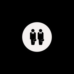 Businessmen vector icon. flat Businessmen design. Businessmen illustration for graphic