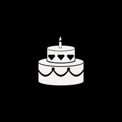 Cake vector icon. flat Cake design. Cake illustration for graphic