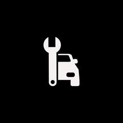 car repair vector icon. flat car repair design. car repair illustration for graphic