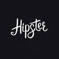 Stylish Hipster Text on Abstract Black Background