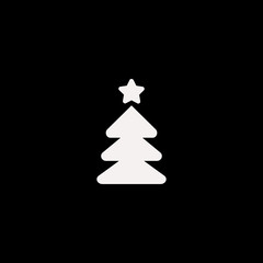 christmas tree vector icon. flat christmas tree design. christmas tree illustration for graphic