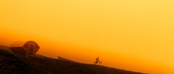 Mountain Biker at Dawn