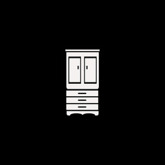 cupboard vector icon. flat cupboard design. cupboard illustration for graphic