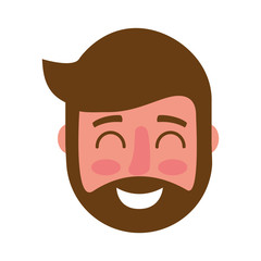 man face happy on white background