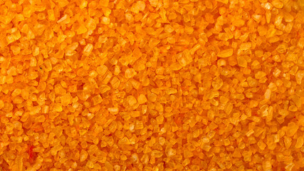 Texture orange aromatic sea salt for bath with extracts of healing herbs