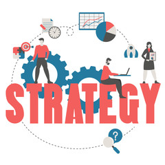 Business and marketing strategy concept.