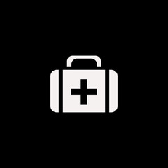 first aid bag vector icon. flat first aid bag design. first aid bag illustration for graphic