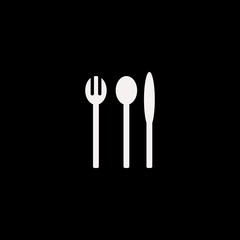 Folk spoon knife vector icon. flat Folk spoon knife design. Folk spoon knife illustration for graphic