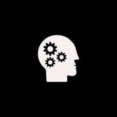 gear head vector icon. flat gear head design. gear head illustration for graphic