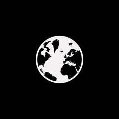 globe vector icon. flat globe design. globe illustration for graphic