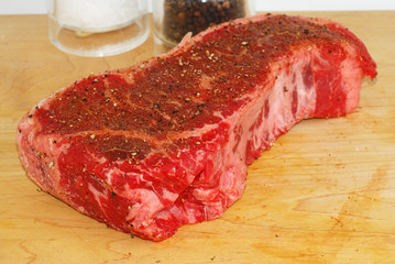 Preparing New York Strip Steak for Grill