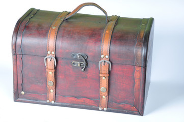 Old chest for small items. - obrazy, fototapety, plakaty