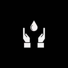 hands drop vector icon. flat hands drop design. hands drop illustration for graphic