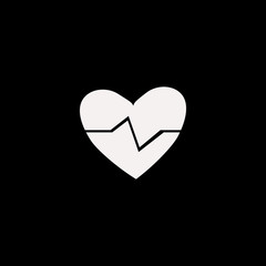 heartbeat vector icon. flat heartbeat design. heartbeat illustration for graphic