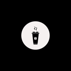 hot coffee vector icon. flat hot coffee design. hot coffee illustration for graphic