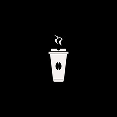 hot coffee vector icon. flat hot coffee design. hot coffee illustration for graphic