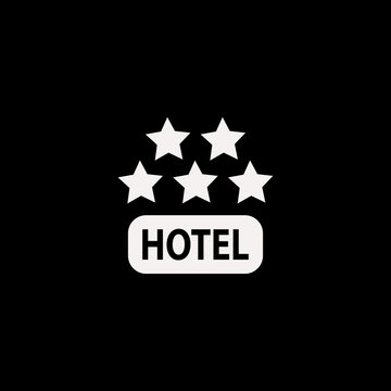 Hotel five stars vector icon. flat Hotel five stars design. Hotel five stars illustration for graphic