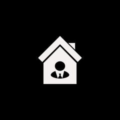 House seller vector icon. flat House seller design. House seller illustration for graphic