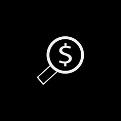 Looking Money vector icon. flat Looking Money design. Looking Money illustration for graphic