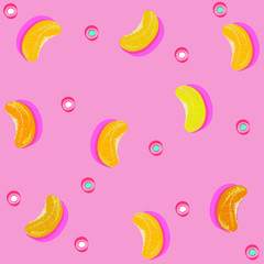 fruit pattern orange tangerine print