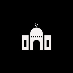 mosque vector icon. flat mosque design. mosque illustration for graphic