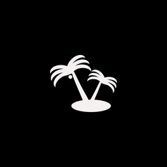 palm trees vector icon. flat palm trees design. palm trees illustration for graphic