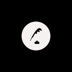 Pen ink vector icon. flat Pen ink design. Pen ink illustration for graphic