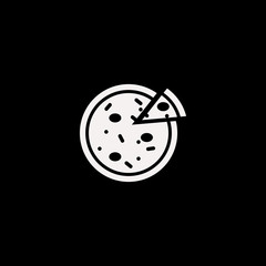 Pizza vector icon. flat Pizza design. Pizza illustration for graphic