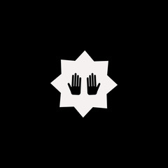 prayer hands vector icon. flat prayer hands design. prayer hands illustration for graphic