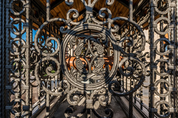 Wtrought iron ornament detail, close up