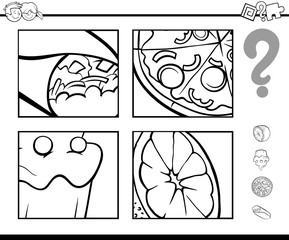 guess food objects game coloring book