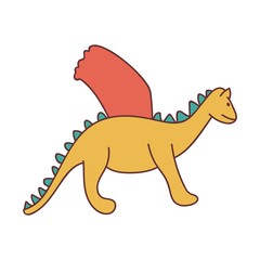 Dragon icon in cartoon style