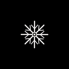 snowflake vector icon. flat snowflake design. snowflake illustration for graphic