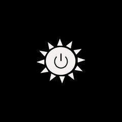solar power vector icon. flat solar power design. solar power illustration for graphic