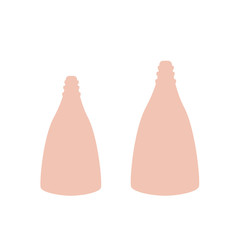 Menstrual cups icons set in flat style