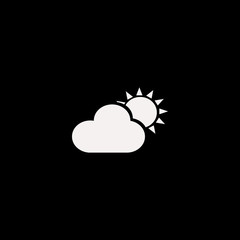 sun and cloud vector icon. flat sun and cloud design. sun and cloud illustration for graphic