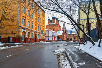 The Cathedral of the Dormition in krutitskoe metochion in Moscow.