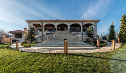 Marble starcaises decorated with wrought iron