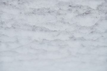 The texture of melting snow, background, close-up