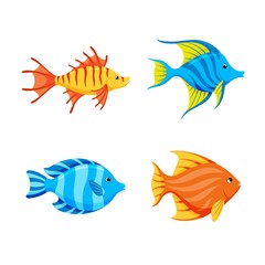 Naklejka premium Fish Set 5