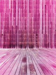 Plastic Pink wooden wall. Vintage backdrop for your marketing message.
