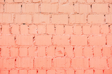 Painted brick wall, trendy color, urban background, space for text. Horizontal texture. Abstract...