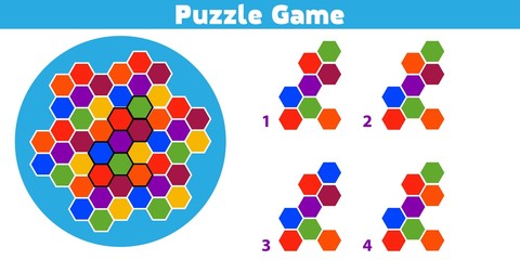 Puzzle game.  Complete the Pattern. Education logic game for preschool kids. Vector Illustration