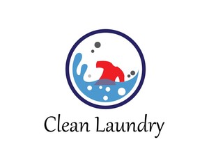 Laundry logo vector icon
