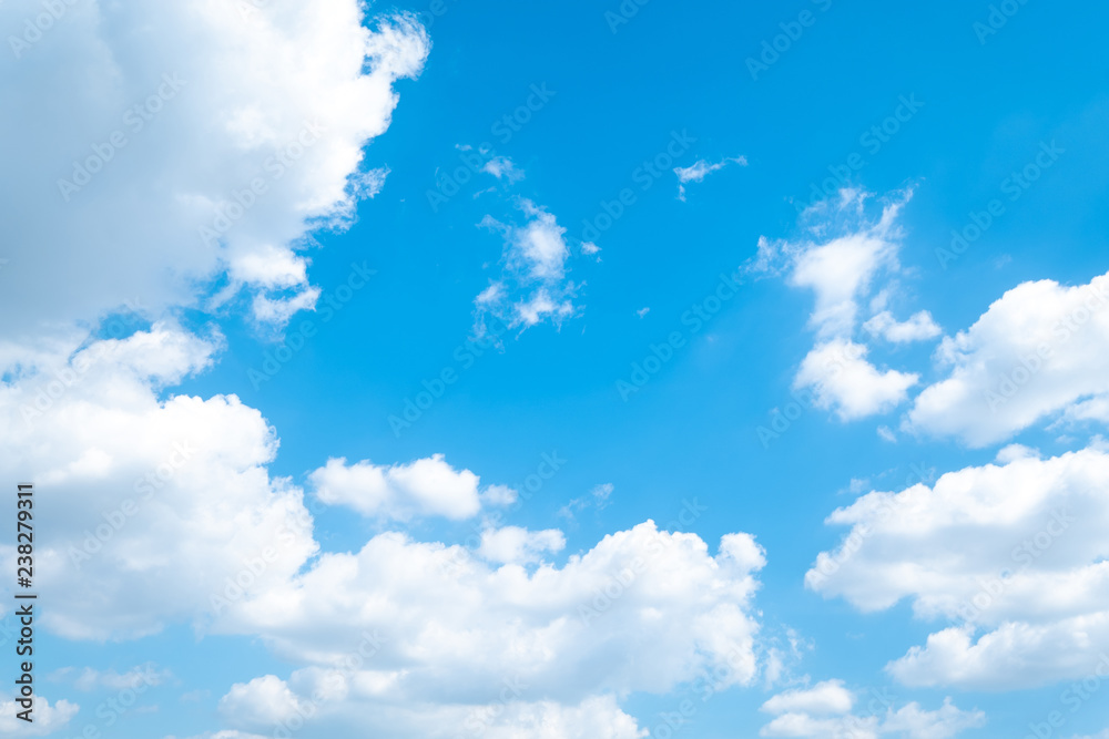 Wall mural beautiful blue sky clouds for background.